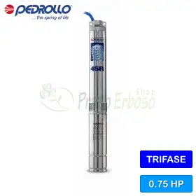 4SR 2/9 S-PD - Pompe électrique submersible triphasée 0,75 CV Pedrollo - 1