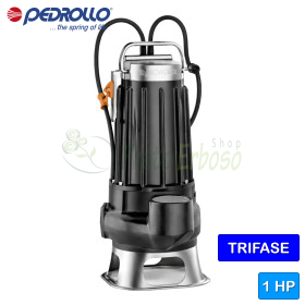 VXC 10/35 - 1 PS dreiphasige VORTEX-Elektropumpe für Abwasser -