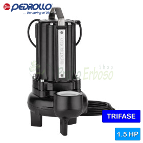 Pompe électrique triphasée VORTEX VXC 15/50 - 1,5 CV pour eaux usées - Pompe électrique triphasée VORTEX VXC 15/50 - 1,5 CV pour eaux usées -