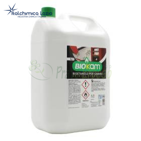 Tanica Biokam bioetanolo da 5 l per camini con tappo verde