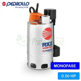 RXm 2/20 - GM (5m) - Pompe électrique monophasée VORTEX pour eaux chargées, 0,50 CV