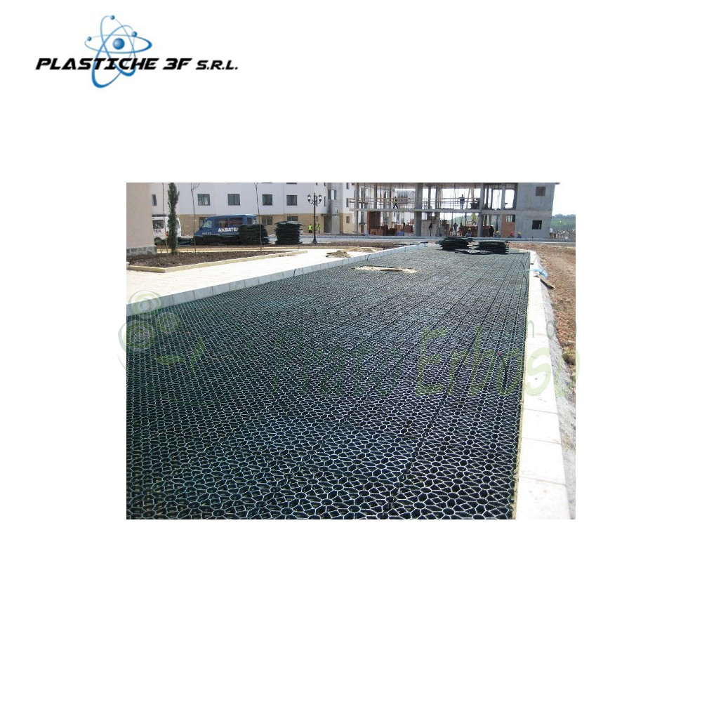 Griglia Per Prato 50x50x4 Cm - Verde, In Polietilene, Per Parcheggi E Vialetti, 100 Pezzi - Foto 5