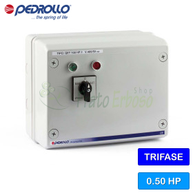 QET 050 - Quadro elettrico per elettropompa trifase 0.50 HP Pedrollo - 1