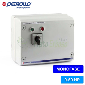 QSM 050 - Electric panel for single-phase 0.50 HP electric pump Pedrollo - 1