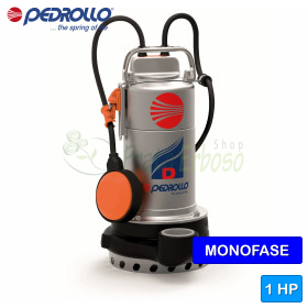 10 Dm (5m) - Pompe électrique pour l\'assainissement de l\'eau monophasé Pedrollo - 1