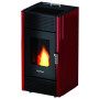 Leonora - 7 kW red pellet stove