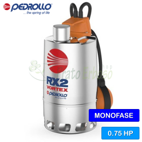 RXm 3/20 - GM (10m) - Elettropompa per acque sporche VORTEX monofase da 0.75 HP Pedrollo - 1