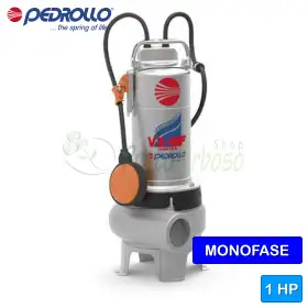 Pompe à eaux usées VORTEX monophasée VXm 10/50-MF - 1 CV