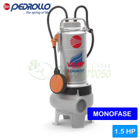 VXm 10/50-MF - Bomba eléctrica para aguas residuales VORTEX monofásica de 1,5 HP Pedrollo - 2