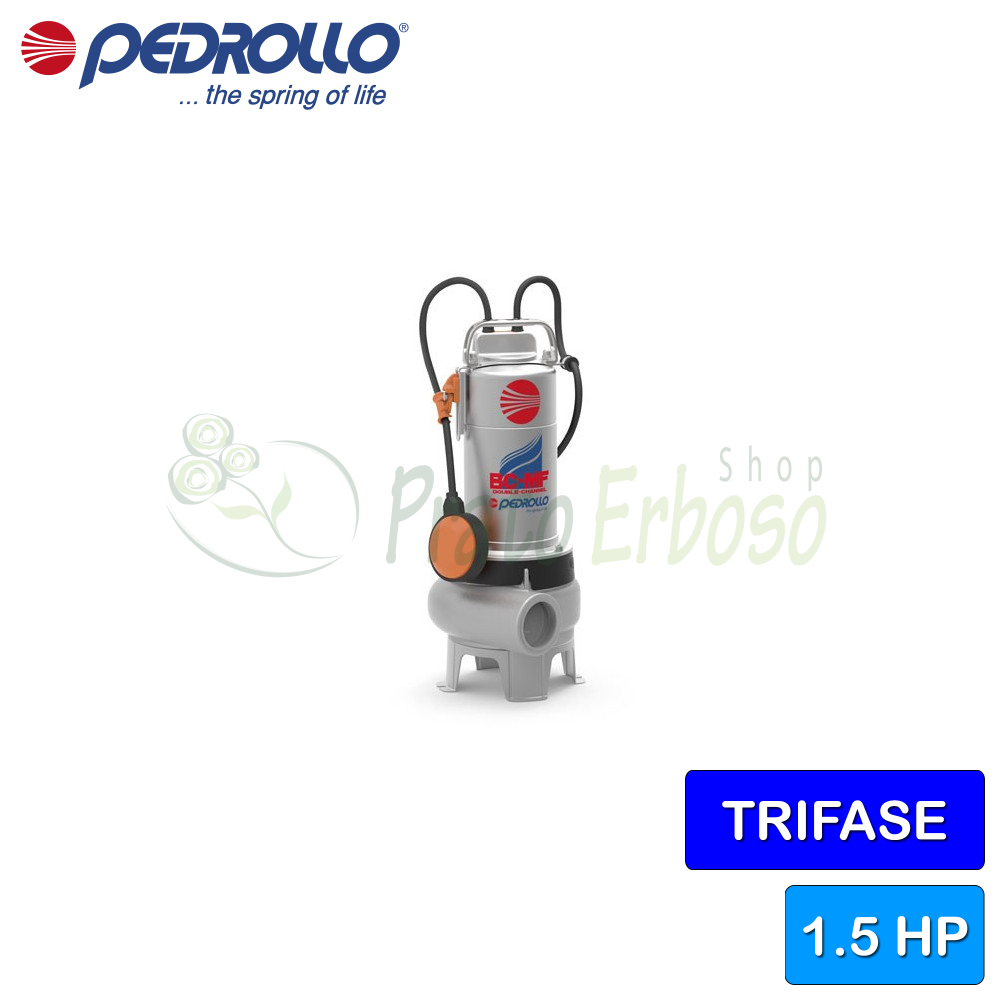 BC 15/50MF électrique de la Pompe pour eaux usées avec dualCHANNEL