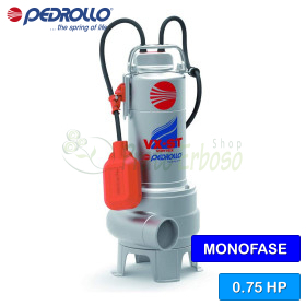 VXm 8/50-ST - électrique de la Pompe pour eaux usées VORTEX de l\'eau monophasé Pedrollo - 1