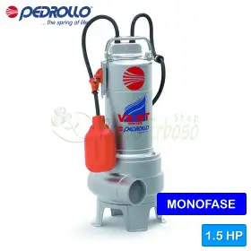 VXm 15/50-ST - Single-phase VORTEX electric pump for sewage water, 1.5