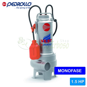 VXm 15/50-ST - Electrobomba monofásica VORTEX de 1,5 HP para aguas residuales