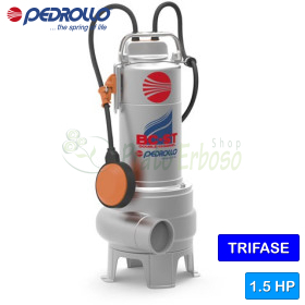 BC 15/50-ST - 1.5 HP three-phase DOUBLE-CHANNEL electric pump for waste water Pedrollo - 1