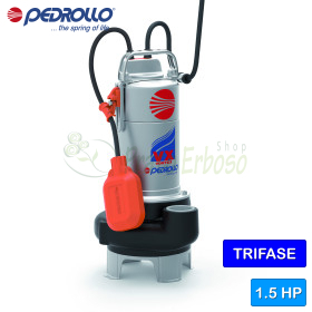 VX 15/35-N - Elettropompa VORTEX per acque luride trifase da 1.5 HP Pedrollo - 1