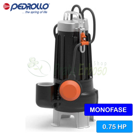 VXCm 8/35-N - électrique de la Pompe pour eaux usées VORTEX de l\'eau monophasé Pedrollo - 1