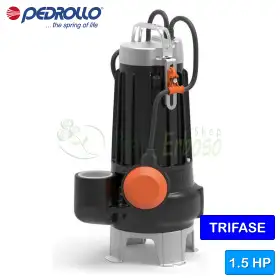Pompa electrica de canalizare VORTEX trifazata VXC 15/35 - 1,5 CP Pedrollo - 1 Pompa electrica de canalizare VORTEX trifazata VXC 15/35 - 1,5 CP Pedrollo - 1
