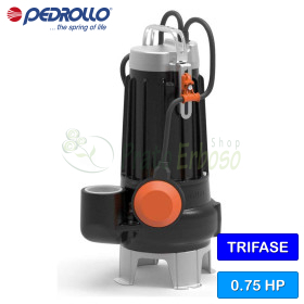 VXC 8/45 - Elettropompa per acque luride VORTEX trifase da 0.75 HP Pedrollo - 1