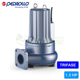 VXC 15/50-F - Elettropompa VORTEX per acque luride trifase da 1.5 HP Pedrollo - 1