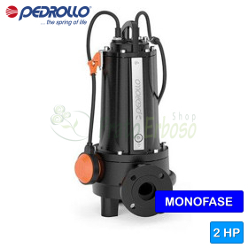 TRm 1.5 - Submersible electric pump with 2 HP single-phase grinder