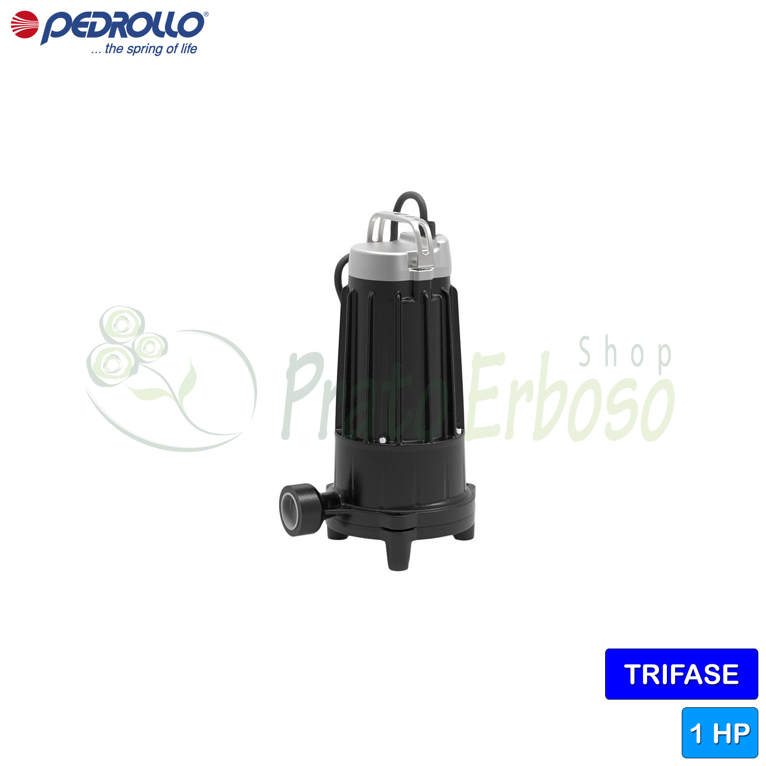 Pompe électrique Submersible Avec Broyeur Calpeda GQGM 6-18 - 1.2 HP, Pour Eaux Usées Et Chargées