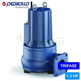 VXC 15/65-F - 1.5 HP three-phase VORTEX electric pump for waste water Pedrollo - 1