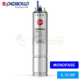 4PDm/0.75 - Rewindable motor 4" 0.75 HP single phase - Pedrollo