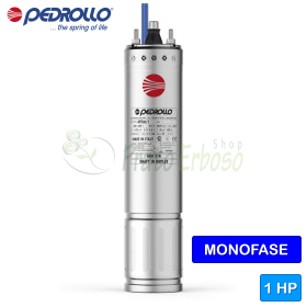 4PDm/1 - Moteur monophasé 4" 1 HP rebobinable Pedrollo - 1