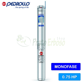 4SRm 6/4 F-PS - Submersible single-phase electric pump of 0.75 HP Pedrollo - 1