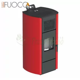 Nicole - 15 kw red pellet stove - Punto Fuoco