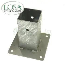 4 portapilastri să pahar pentru stâlp cadru de 9 cm