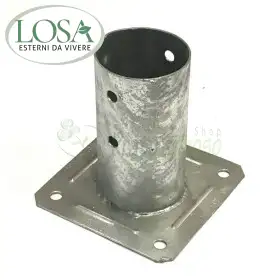 PRTPLSTR10 - 4 portapilastri a bicchiere per palo tondo 10 cm