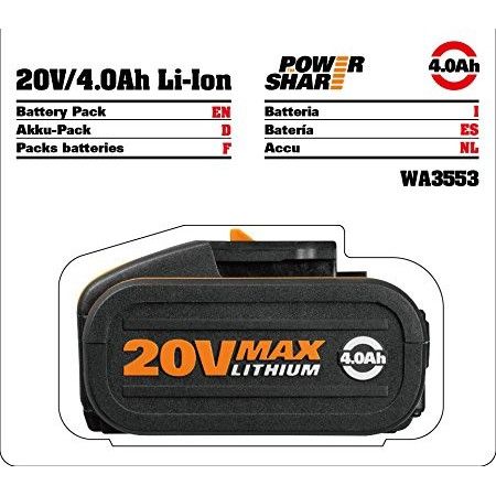 WA3553 - Batería de litio 20V 4Ah - Worx