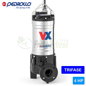 VX 40/50 - 4 HP three-phase VORTEX electric pump for waste water