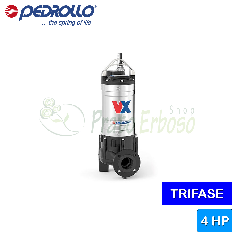 VX 40/50 electric Pump VORTEX sewage threephase Pedrollo