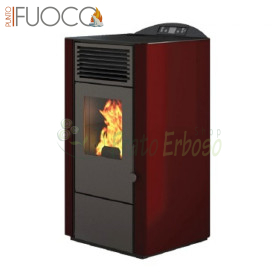 Lory - Estufa de pellets roja de 9,5 kW Punto Fuoco - 1