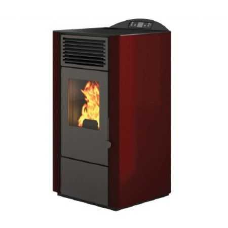 Lory - Poêle à granulés rouge 9,5 kW Punto Fuoco - 1