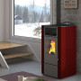 Lory - 9.5 kW red pellet stove Punto Fuoco - 2