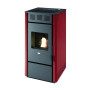 Martina - Stufa a pellet da 11.5 Kw rossa