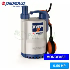 TOP 2 (10m) - 0.50 HP clear water drainage electric pump Pedrollo - 1