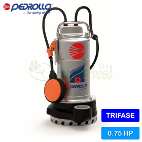 D 8 (10m) - Electrobomba trifásica de 0,75 HP para agua limpia D 8 (10m) - Electrobomba trifásica de 0,75 HP para agua limpia