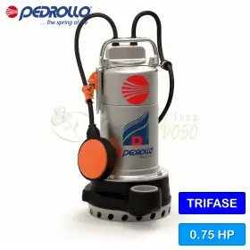 D 8 (10m) - Pompe électrique triphasée 0,75 CV pour eaux claires D 8 (10m) - Pompe électrique triphasée 0,75 CV pour eaux claires
