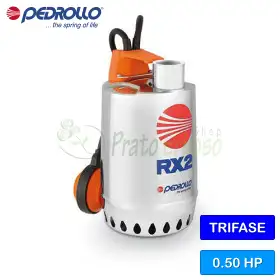 RX 2 (5m) - Bomba eléctrica trifásica de 0,50 HP para agua limpia