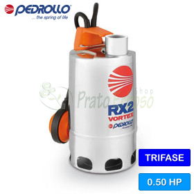 RX 2/20 (5m) - Elettropompa per acque sporche VORTEX trifase da 0.50 HP