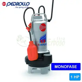 VXm 10/35 (10m) - Pompë elektrike VORTEX me një fazë 1 HP për ujëra të zeza