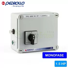 QEM 150 - Quadro elettrico per elettropompa monofase 1.5 HP