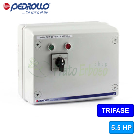 QET 550 - Panneau électrique pour pompe électrique triphasée 5,5 CV Pedrollo - 1