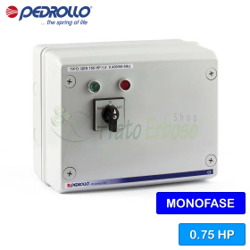 QSM 075 - Cuadro eléctrico para electrobomba monofásica 0,75 HP Pedrollo - 1