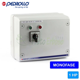 QSM 100 - Electric panel for 1 HP single-phase electric pump Pedrollo - 1