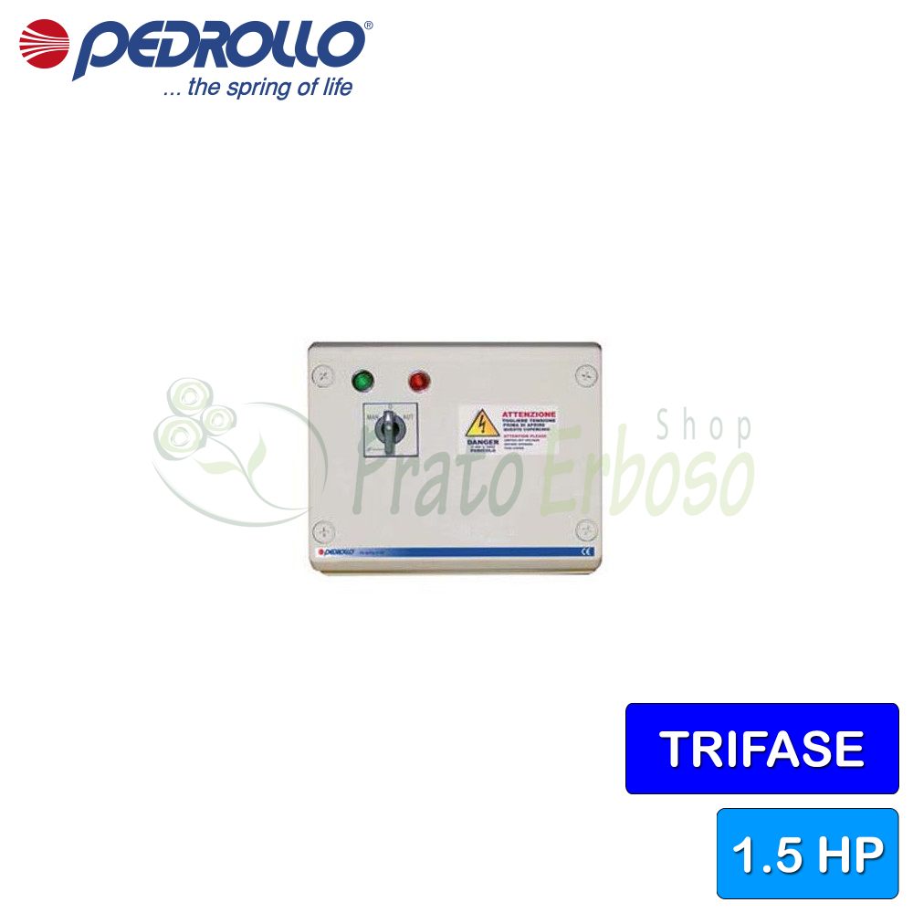 QST 150 - Quadro elettrico per elettropompa trifase 1.50 HP - Pedrollo